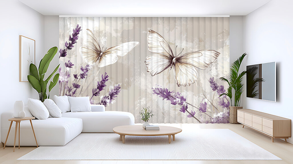 Fotožaluzie Motýli s levandulí 14